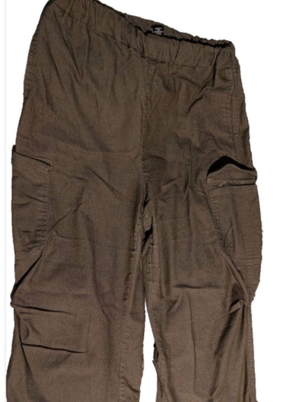 Sincerely Jules Womens Olive Green Stretch Cotton Pull On Cargo Pants Size L